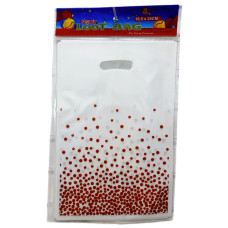 Пакет подарунковий дитячий Білий, рожеве золото коло 16,5x25 см 10 шт 15486