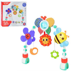 Підвіска HE0305 (18шт) на коляску 48-36см, брязкальце, підвіски 3шт, в кор-ці, 28-28-6см