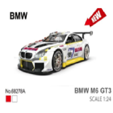 Іграшка машина мет. АВТОПРОМ арт. 68278A(W) (12шт) 1:24 BMW M6 GT3, батар,світло,звук,відкр.двері,кор. 24,5*12см