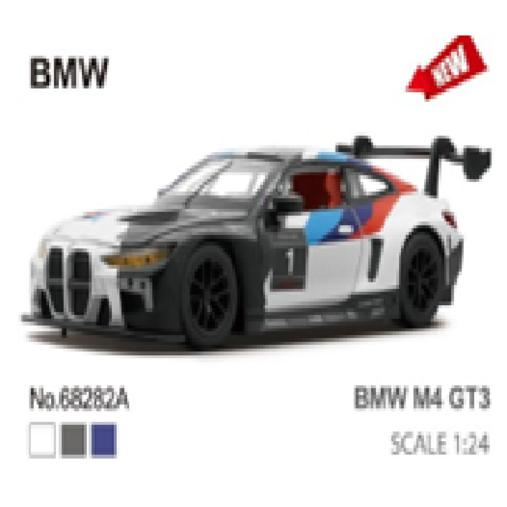 Іграшка машина мет. АВТОПРОМ арт. 68282A(W) (12шт/2) 1:24 BMW M4 GT3, батар,світло,звук,відкр.двері,кор. 24,5*12см