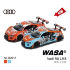 Машина мет. АВТОПРОМ арт. 68291A(B) (12шт/2) 1:24 Audi R8 LMS, батар,світло,звук,відкр.двері,кор. 26,5*13,5*12см