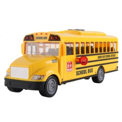 Іграшка автобус мет. АВТОПРОМ  арт. 10003 (48шт/2)  5" American school bus, відкр.двері, у кор.16,5*7*8см