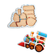 Контурний дерев'яний пазл - рамка "Паровоз" - Розвиваюча гра (220x170x6 мм) ПСФ145