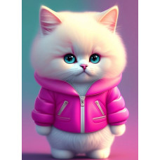 Алмазна мозаїка "Модне кошеня", 20*20см, на рамці, в кор.21*21*2,5см, ТМ Dreamtoys S10041