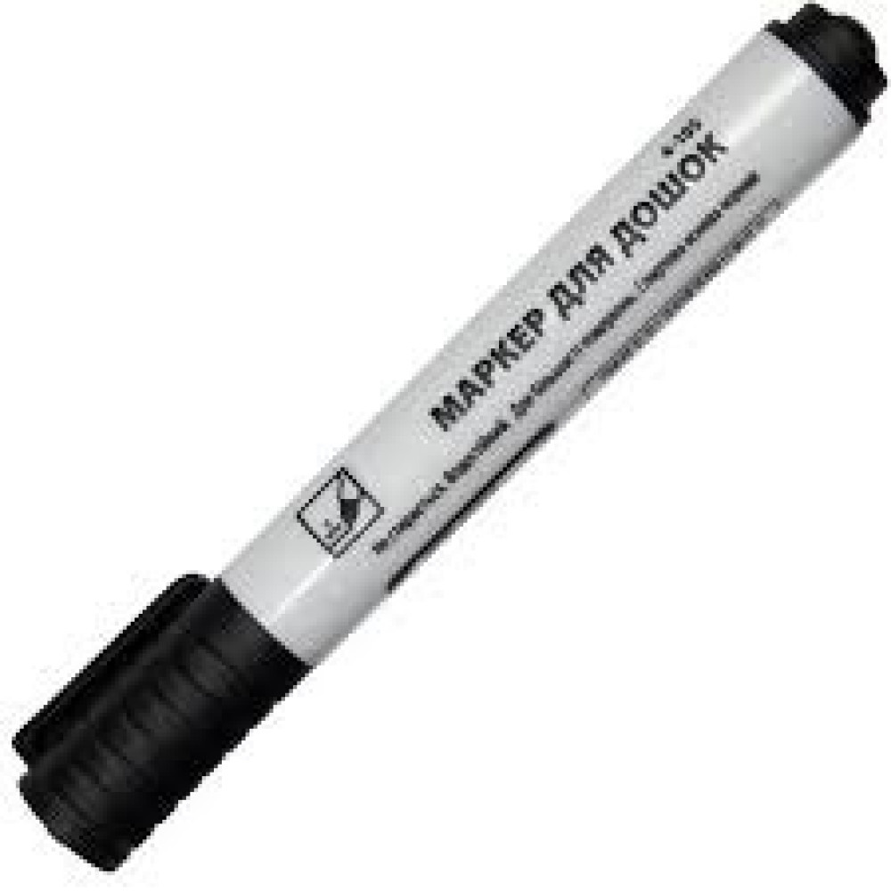 маркер д/дошок, 1-3мм, кругл.вістр., спирт.основа, чорн, 4-105, 4Office