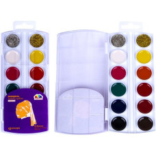 Акварель 12 кол. золото/срібло "Творчість" пластик "Гамма" 19,5x8см (107340)