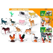 Фігурка MC713-13 (144шт) набір тварин, 6шт, від 4см до 8см, 2 види, у пакеті, 16-22-3см