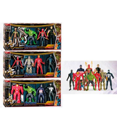 Фігурки для гри XG-88004 (24шт) AV, 15см, набір 4шт, 3 види, світло, на бат-ці(табл), в кор-ці, 42-19,5-5см