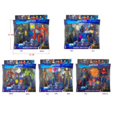 Фігурки для гри XG-89002 (72шт) AV, набір 2шт, 15см, світло, рухливі руки та ноги, 5 видів (1вид 3 фігурки), на бат(табл), в кор-ці, 25-24,5-4,5см