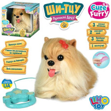 Собака M 6213 I UA (12шт) Ши-тцу, д/к(повідець), 28-19-19см, сенсорна, музика-звук(укр), звук(гавкає), 3 пісні, їздить, танцює, повтор, 2 режими, на б
