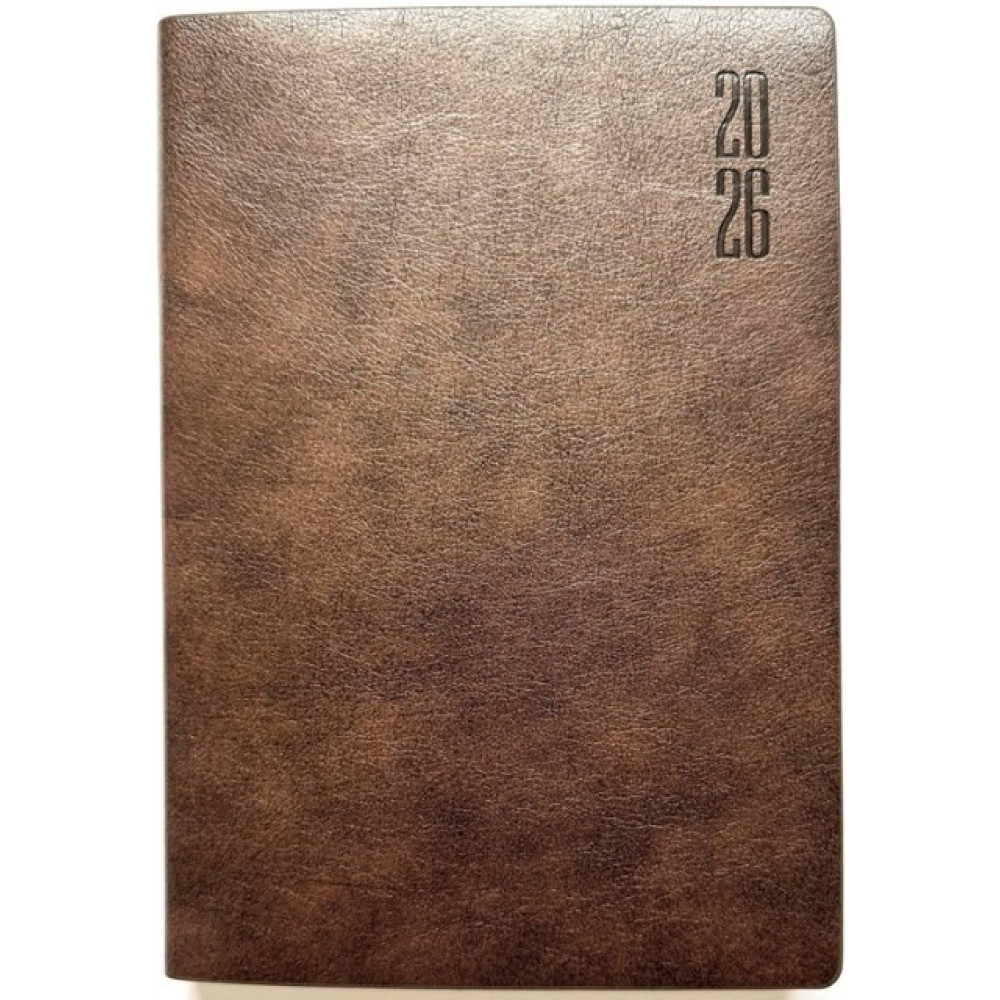 Щоденник Датований 2026, Тверда Обкладинка зі штучної шкіри, формат А5, 320 стор, дизайн - 9905