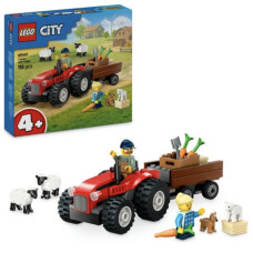 Конструктор Червоний фермерський трактор із причепом і вівцями 116 дет LEGO City 12618