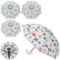 Парасолька дитяча MK 5268 (30шт) довжина 65,5см, тростина 62см, діаметр 85см, спиця 48см, клейонка, 4 кольори, в пакеті,