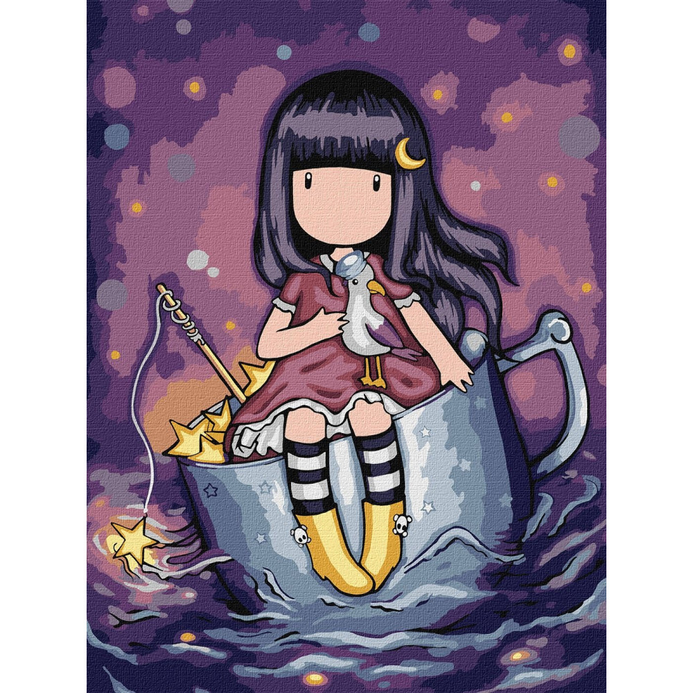 Набір для розпису по номерах для дітей "A Night's Quest Santoro Gorjuss Collection" 30х40см KHO8673