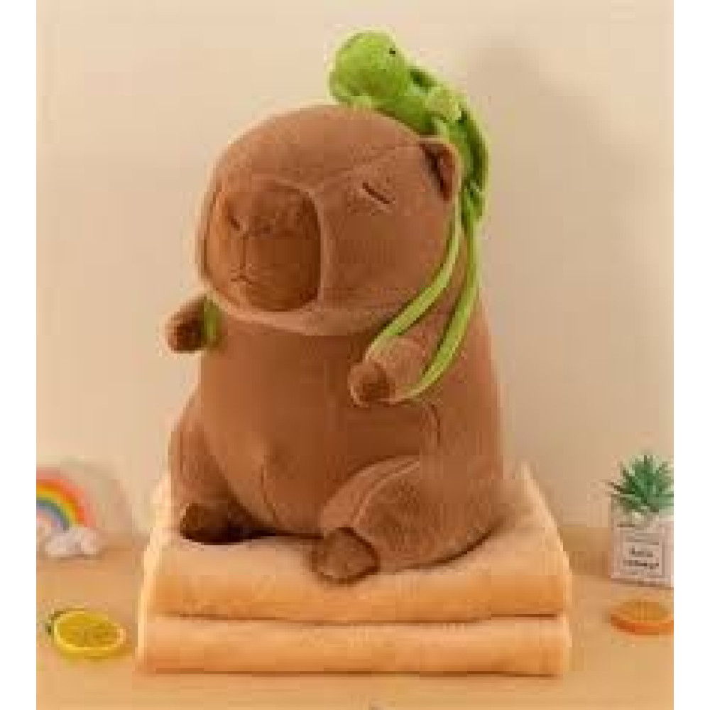 М'яка Іграшка Капібара з пледом 45см