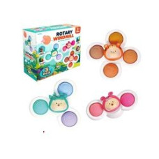 Брязкальце-спінер HB-TL 01 (72) 3 штуки, на присосках, pop it, в коробці