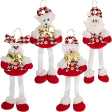 Прикраса-іграшка ялинкова "Новорічні персонажі з бантом" 26x10,5 см CX25-12 (123285)