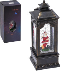 Новорічний декоративний Ліхтар з музикою, снігом та підсвічуванням 22x8 см XC-109 (116404)