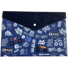 Папка конверт на кнопці, А4+, 160 мкм, кольоровий друк, Р0204