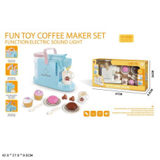 Побутова техніка XS-25097 (12шт) мікс кольорів,  батар. звук, кавоварка, вода тече, аксес короб. 42*27*10