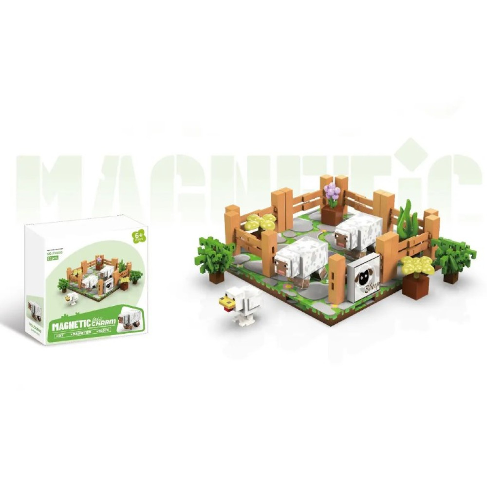 Конструктор магнітний "Minecraft",  87дет в кор-ці, 726189