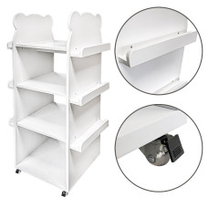 Мобільний стелаж книжкова полиця (130х66х49 см) ARINWOOD