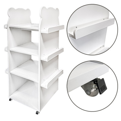 Мобільний стелаж книжкова полиця (130х66х49 см) ARINWOOD