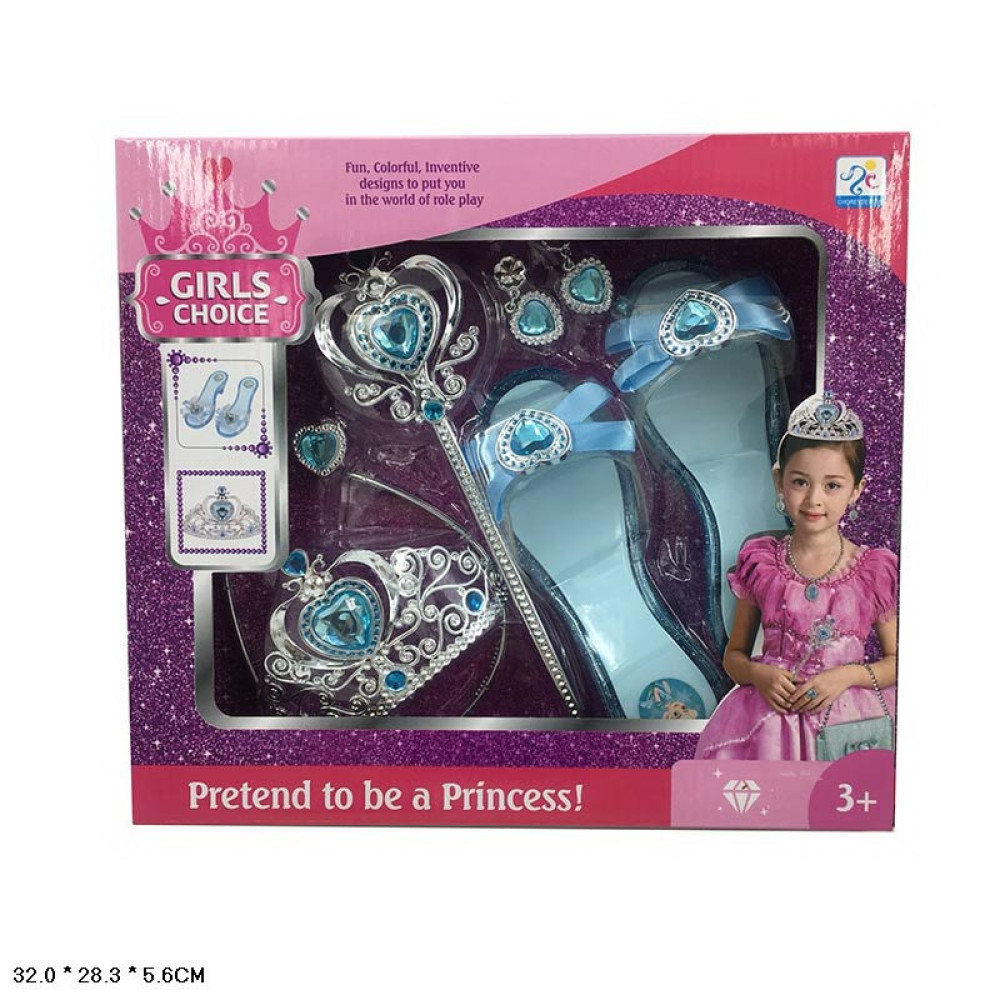 Аксесуари для дівчат арт. 600-1/12 (48шт/2) туфлі, корона, аксес короб. 32*28*6