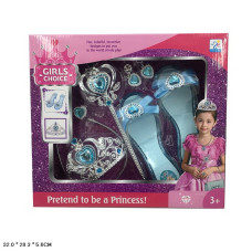 Аксесуари для дівчат арт. 600-1/12 (48шт/2) туфлі, корона, аксес короб. 32*28*6