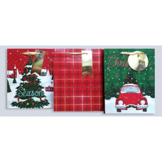 Пакет 26x32x10 см паперовий Святкові мотиви, 12 шт в пак. 282179