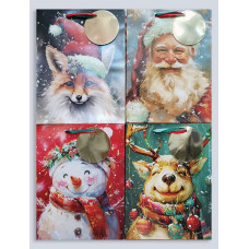 Пакет 30x40x12 см паперовий Друзі Санти, 12 шт в пак 282170