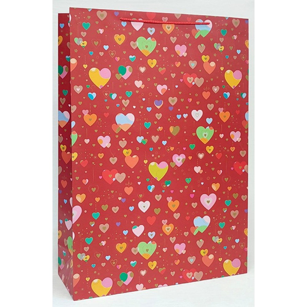 Пакет 51x72x18 см паперовий Сердечка, 12 шт в пак. 282340