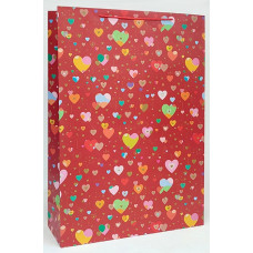 Пакет 51x72x18 см паперовий Сердечка, 12 шт в пак. 282340