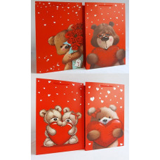 Пакет 36x54x30 см Ведмедик з серцем, 12 шт в пак. 282213