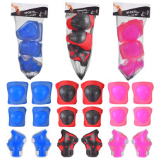 Набiр захисту Z41489 (100шт) наколінники, налокітники, в сітці 3 кольори