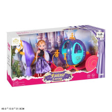 Карета 248A (24шт/2) батар. лоша ходить, лялька короб. 40*11*21