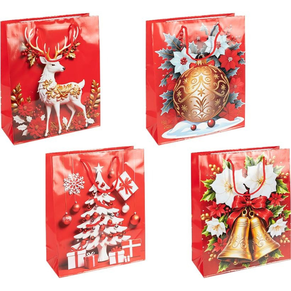 Пакет подарунковий "Новий Рік" 26х32х10см 2578-2 (123394)