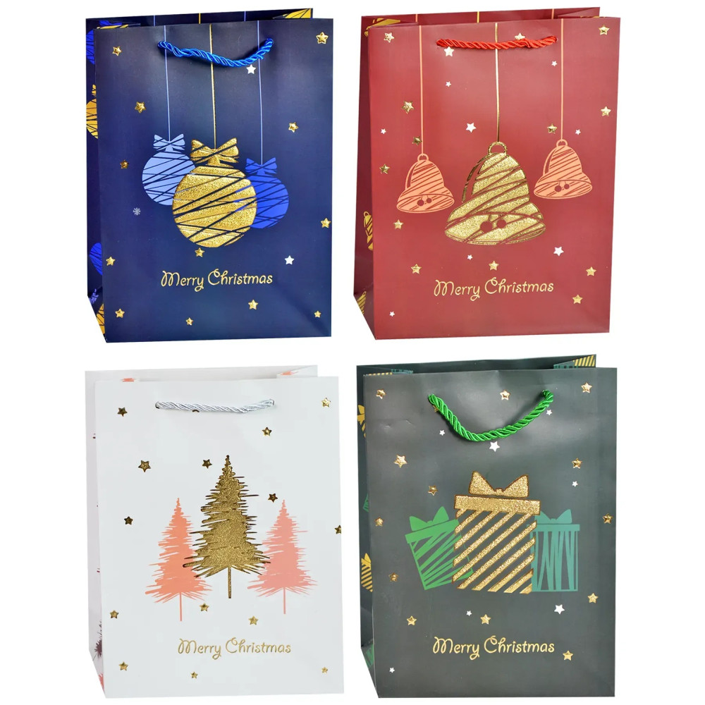 Подарунковий новорічний пакет L (31х42х12 см) 10173L