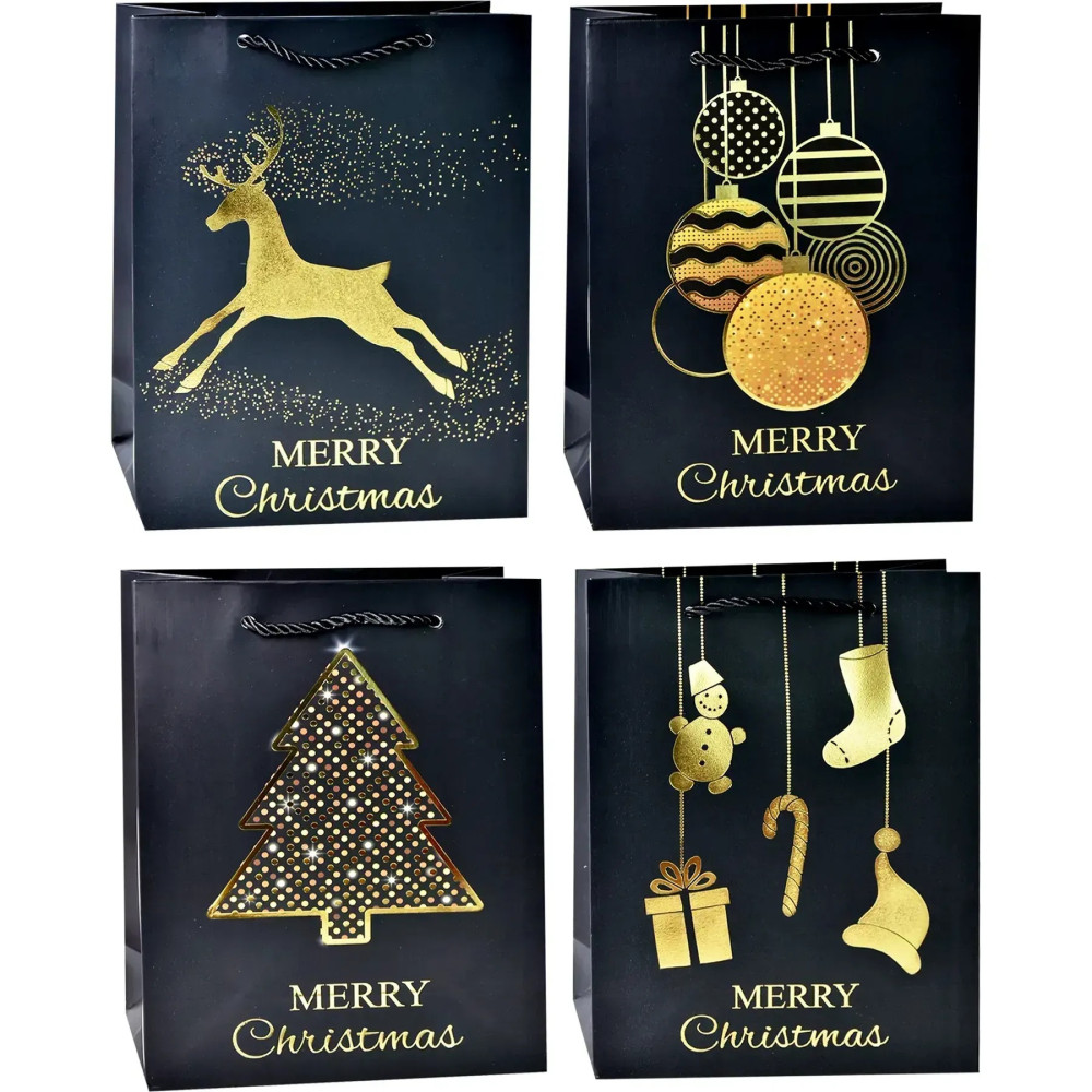 Подарунковий новорічний пакет S (18x23x8 см) 10212S