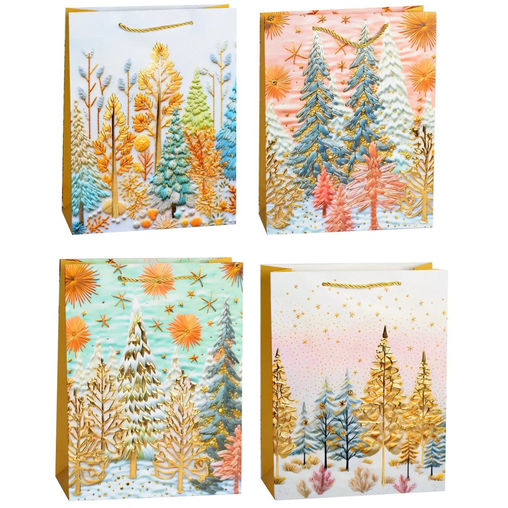 Подарунковий новорічний пакет L (31x42x12 см) 10317L