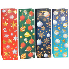 Подарунковий новорічний пакет (12x35x9 см) 1422JD