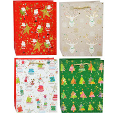 Подарунковий новорічний пакет M (25x32x11 см) 1988M