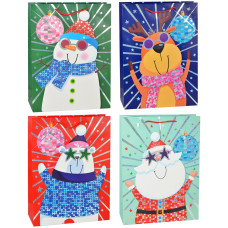 Подарунковий новорічний пакет L (31x42x12 см) 2044L