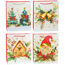 Подарунковий новорічний пакет M (25x32x11 см) 3000M