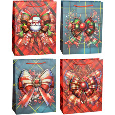 Подарунковий новорічний пакет M (25x32x11 см) 3003M