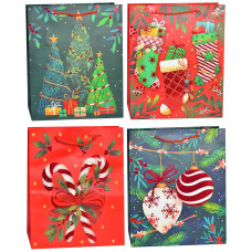 Подарунковий новорічний пакет L (31x42x12 см) 3004L