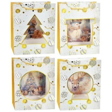 Подарунковий новорічний пакет L (31x42x12 см) 3330L