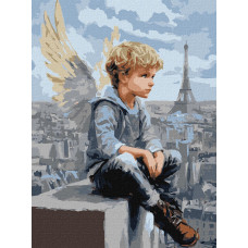 Набір для розпису по номерах "Хлопчик-янгол" 30х40см KHO8684