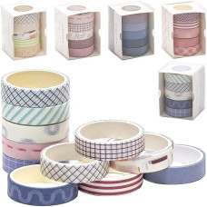 Набір Скотч декоративний паперовий 5 шт 1см x 2 м №78 (110367)