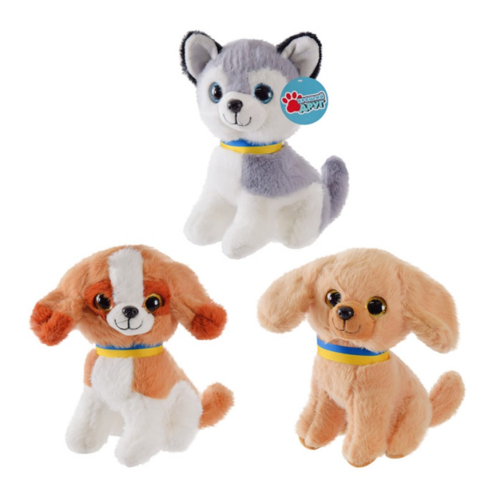 М'яка іграшка M070 (60шт) собачка, 3 види, р-р іграшки – 20 см